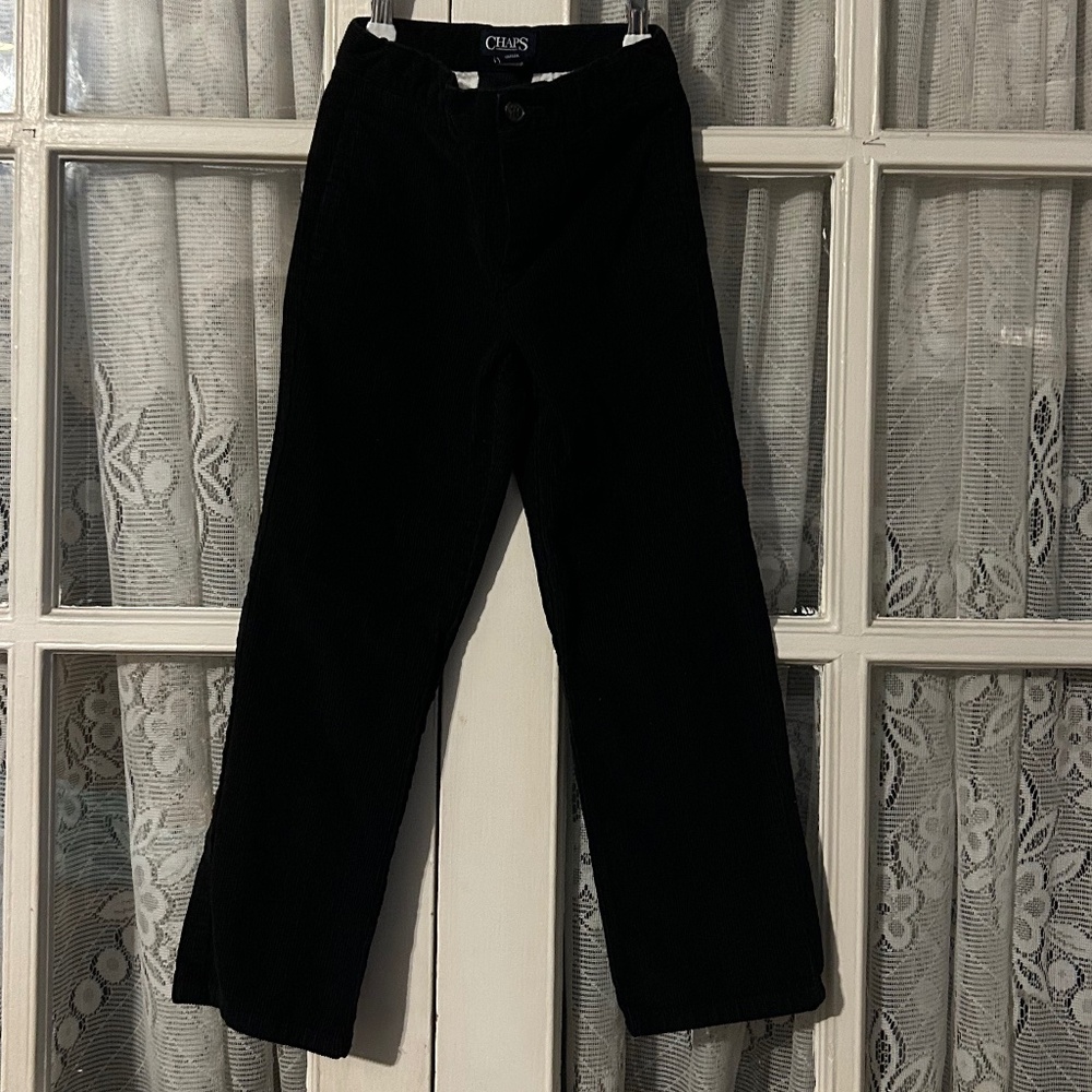 😉Bundle Days😉 Boys Corduroy Black Pants Chaps Dress Formal Pockets